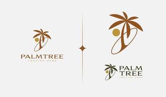 palma albero estate tropicale. universale creativo premio simbolo. vettore cartello icona logo modello. vettore illustrazione