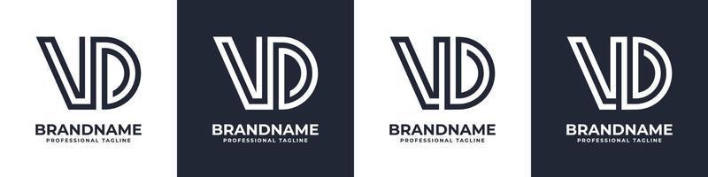 semplice vd monogramma logo, adatto per qualunque attività commerciale con vd o dv iniziale. vettore