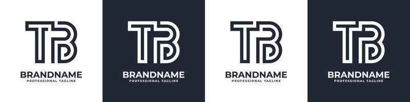semplice tb monogramma logo, adatto per qualunque attività commerciale con tb o bt iniziale. vettore
