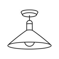 metallo lampada soffitto linea icona vettore illustrazione