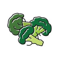 broccoli salutare colore icona vettore illustrazione
