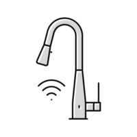 moderno rubinetto acqua colore icona vettore illustrazione