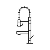contemporaneo rubinetto acqua linea icona vettore illustrazione