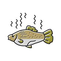 pesce marcio cibo colore icona vettore illustrazione