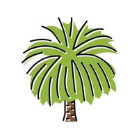 canarino isola Data palma colore icona vettore illustrazione