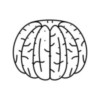 pelato Clementina fetta linea icona vettore illustrazione