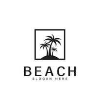 spiaggia estate logo vettore illustrazione