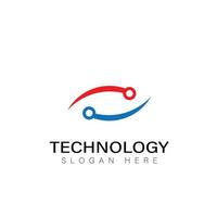 tecnologia tec logo design simbolo vettore