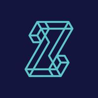 lettera z bloccare linea moderno geometrico design vettore