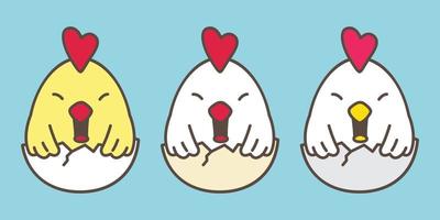 pollo uovo Pasqua vettore icona logo personaggio cartone animato illustrazione
