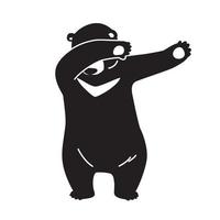 orso vettore icona logo polare orso tamponare danza illustrazione cartone animato personaggio