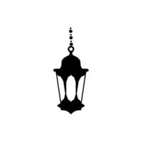 islamico lanterne illustrazione disegno, islamico silhouette decorazione modello vettore. ornamento islamico Ramadan lanterna simbolo. piatto Arabo icona nero e bianca, schema vettore