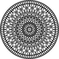 mandala con ornamenti. mandala per la pagina del libro da colorare. vettore