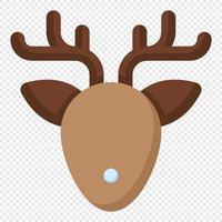 cervo testa icona. semplice illustrazione di cervo testa. vettore illustrazione