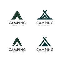 campeggio logo vettore design illustrazione modello