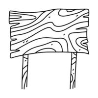 di legno tavola nel mano disegnato scarabocchio stile. vettore illustrazione isolato su bianca sfondo.