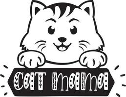 gatto svg design vettore