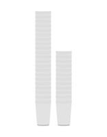 plastica tazze pila silhouette, bianca monouso carta tazze illustrazione vettore