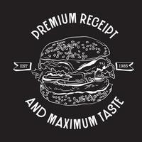 hamburger vettore illustrazione disegno, Perfetto per bar manifesto, t camicia e parete arredamento design