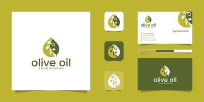 oliva olio design logo vettore