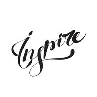 ispirare. nero calligrafia frase. vettore motivazionale testo