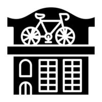 bicicletta negozio icona stile vettore