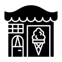 gelato negozio icona stile vettore