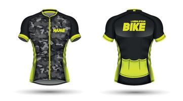 Ciclismo maglia, davanti e indietro vettore