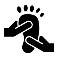 piede massaggio icona stile vettore