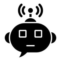 inteligente Chiacchierare Bot icona stile vettore