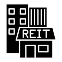 reit icona stile vettore