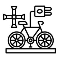 elettrico bicicletta centro icona stile vettore