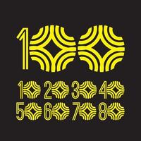 Icona di logo dell'illustrazione di progettazione del modello di vettore di numero di celebrazione di anniversario di 100 anni