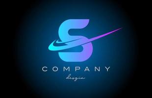 S rosa blu alfabeto lettera logo con Doppio svolazzare. aziendale creativo modello design per azienda e attività commerciale vettore