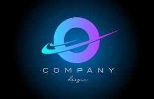 o rosa blu alfabeto lettera logo con Doppio svolazzare. aziendale creativo modello design per azienda e attività commerciale vettore