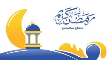 Ramadhan sfondo e ornamento vettore