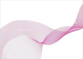 morbido rosa onda di Linee. dinamico suono onda. ottico arte design elemento. vettore sfondo.