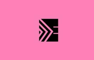 rosa nero e alfabeto lettera logo icona design con geometrico Linee. creativo modello per azienda e attività commerciale vettore