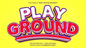 terreno di gioco bambini 3d modificabile testo effetto modello vettore