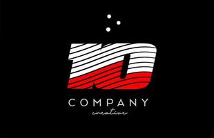 10 numero logo con rosso bianca Linee e punti. aziendale creativo modello design per attività commerciale e azienda vettore