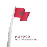 illustrazione di progettazione del modello di vettore di giorno di indipendenza del Marocco