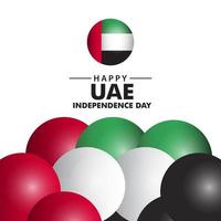 felice illustrazione di progettazione del modello di vettore di festa dell'indipendenza degli Emirati Arabi Uniti