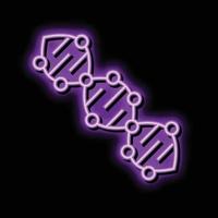 dna molecolare struttura neon splendore icona illustrazione vettore