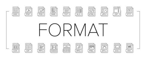 file formato documento icone impostato vettore