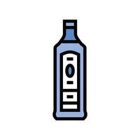 Gin bicchiere bottiglia colore icona vettore illustrazione