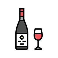 vino bevanda bottiglia colore icona vettore illustrazione