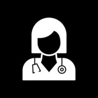 femmina medico vettore icona design