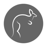 canguro icona illustrazione vettore