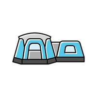 riparo tenda vacanza colore icona vettore illustrazione