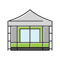 Casa tenda vacanza colore icona vettore illustrazione